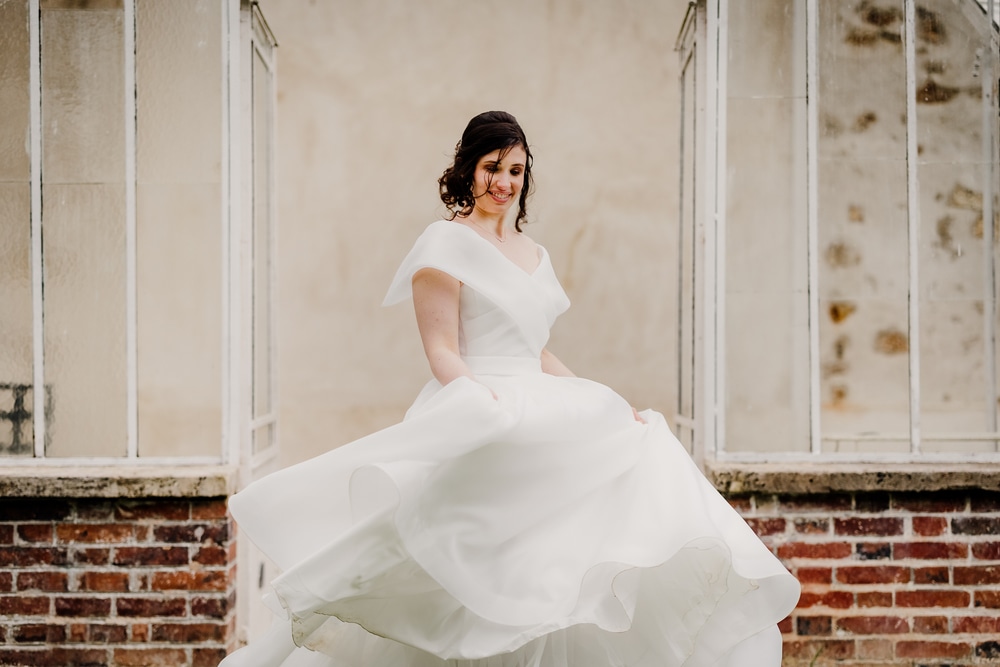 photographe mariage paris portrait en mouvement de la mariee